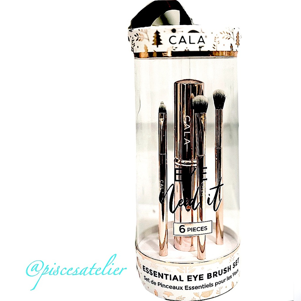 CALA Eye Need It Metallic Rose Gold Essential Eye Brush 6 pc Set